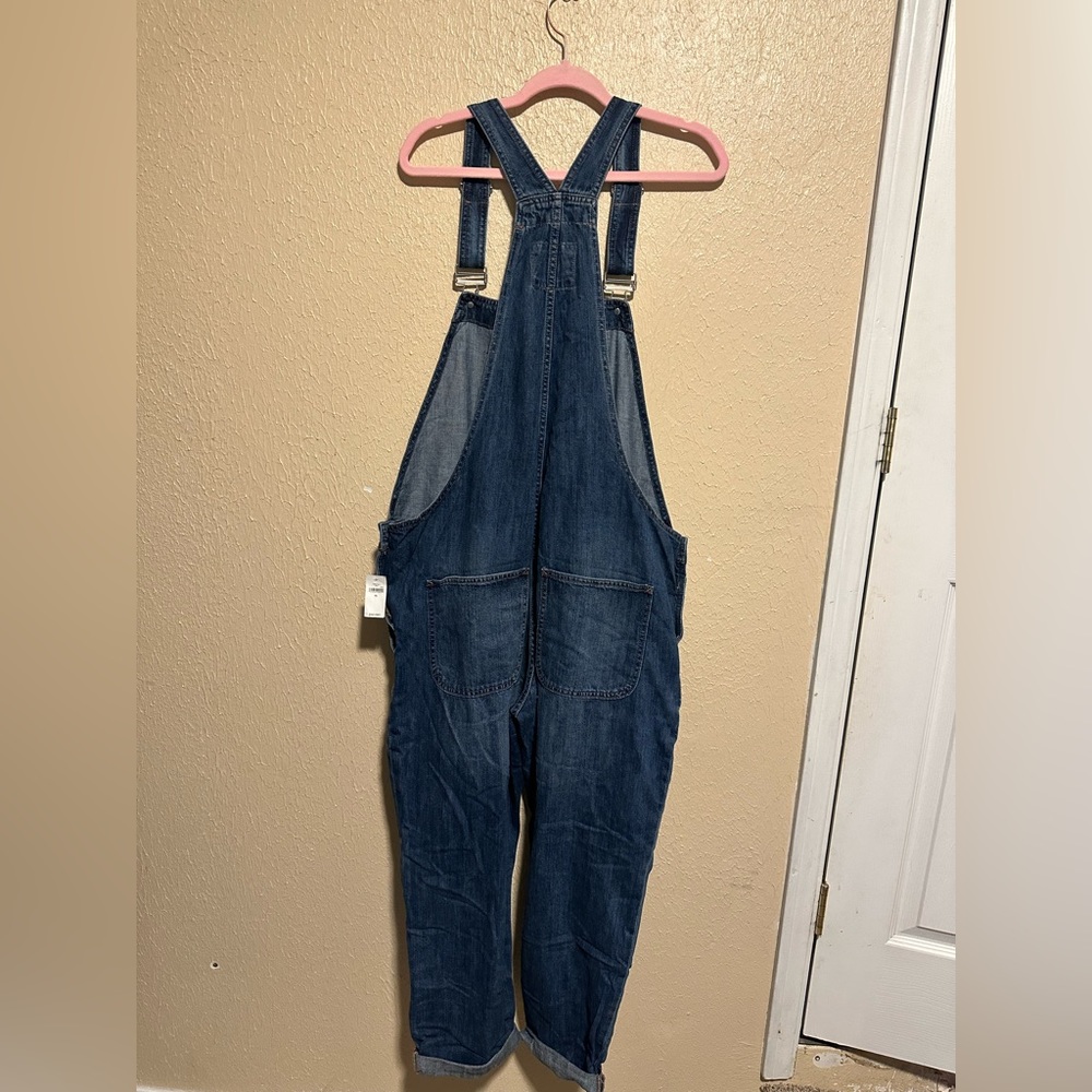 Gap Overalls Classic Relaxed Fit Straight Leg Medium‎ Wash Size XL Slouchy - Picture 4 of 10